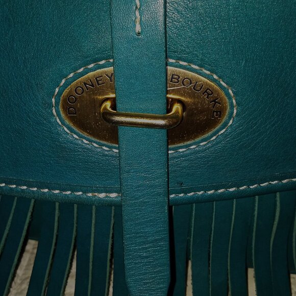 Dooney & Bourke Lulu Fiona Teal Leather Crossbody - Picture 4 of 9